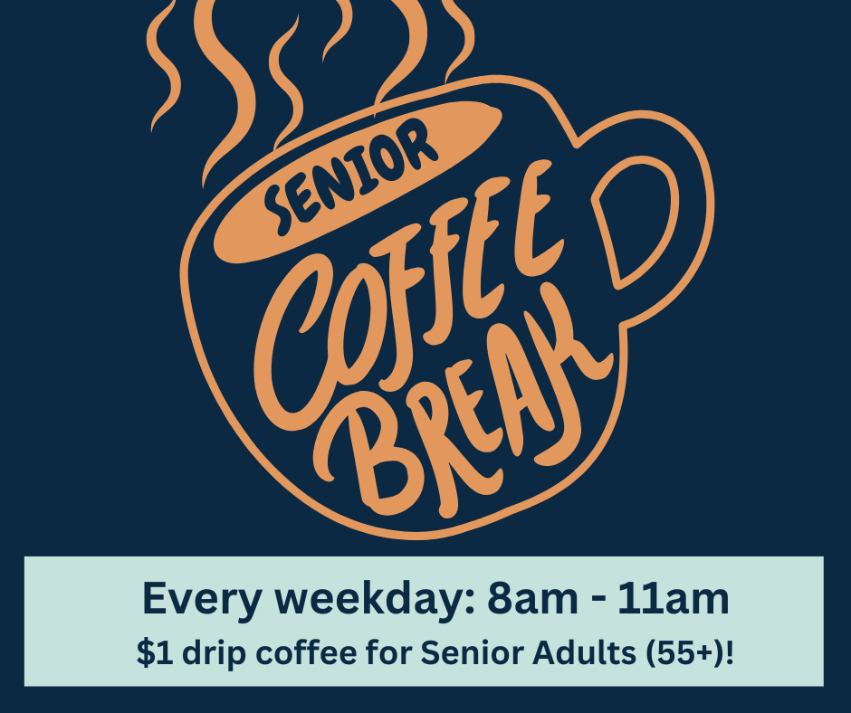 An event occurring at SimplyBe Coffee named Senior Coffee Break occurring on January 1, 2025 at January 1, 2025