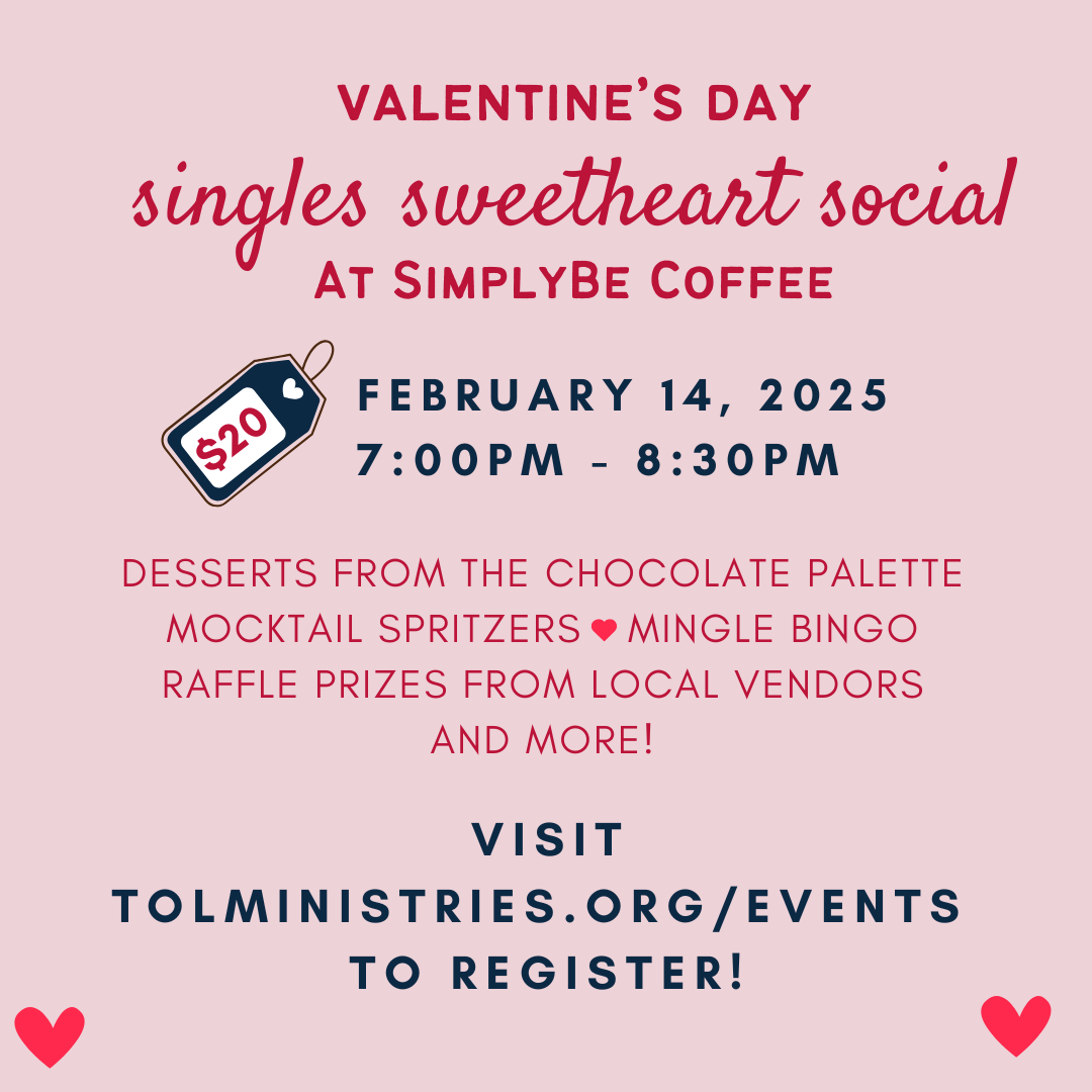 An event occurring at SimplyBe Coffee named Singles Sweetheart Social occurring on February 14 @ 7:00 pm at February 14 @ 7:00 pm